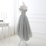 A Line Off The Shoulder Beading Tulle Homecoming Dress Prom Dress WH15425