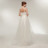 Elegant A Line Spaghetti Straps Organza High Low Wedding Dress Prom Dress WH22633