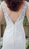 Gorgeous Mermaid Sleeveless Appliques Sequins Tulle Court Train Wedding Dress WH32264