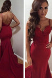 Red Stylish Lace Mermaid Long Prom Dress