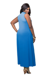 Blue Sleeveless Long Casual Dresses FP6005