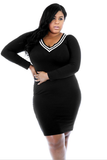 Black Plus Size Sheath Formal Dresses FP6003