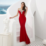 Gorgeous Mermaid Cap Sleeve Beading Satin Sweep Train Prom Dress WH64312