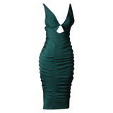Sexy Green Deep V-Neck Bandage Homecoming Dresses