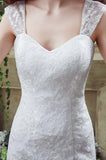 Classic A Line Sleeveless Appliques Tulle Court Train Wedding Dress WH30266