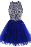 Short Tulle Beading Homecoming Dress Prom Gown