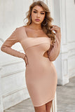 Fashion Long Sleeves Tight Short Homecoming Dress