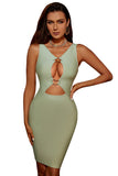 Sexy Green Sleeveless Tight Short Homecoming Dress