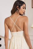 Spaghetti Straps V-Neck Backless Short Homecoming Dresses