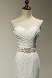 Sweetheart Mermaid Lace Wedding Dresses with Belt BO7