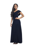 Ruffle V-Neck Formal Long Dresses FP3510