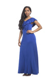 Ruffle V-Neck Formal Long Dresses FP3510