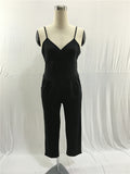 Sexy Spaghetti Straps V-Neck Sleeveless Formal Jumpsuit FP2519