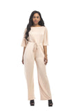 Short Sleeve Belted Jumpsuit FP6019