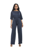 Short Sleeve Belted Jumpsuit FP6019