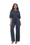 Short Sleeve Belted Jumpsuit FP6019