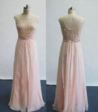 Sheer Beach Ivory Scoop A Line Beaded Embroidery Tulle Chiffon Wedding Dresses