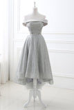 A Line Off The Shoulder Beading Tulle Homecoming Dress Prom Dress WH15425