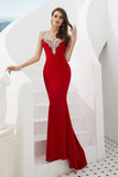 Gorgeous Mermaid Cap Sleeve Beading Satin Sweep Train Prom Dress WH64312