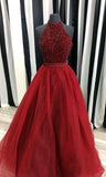 Charming Beading Organza Ball Gown Prom Dress