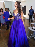 Charming A-Line Deep V-Neck Prom Dress PM660