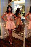 Blush Pink Lace Short Homecoming Dress Prom Gown