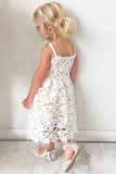 Cute Spaghetti Straps Lace Appliques Flower Girl Dress Child Dress FG1019