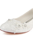 Lace Lower Heel Evening Shoes Wedding Shoes L-922